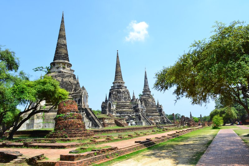 Wat Phra Si Sanphet three chedis Ayutthaya