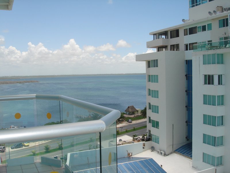 Laguna Nichupté aerial view · Hotel Zone