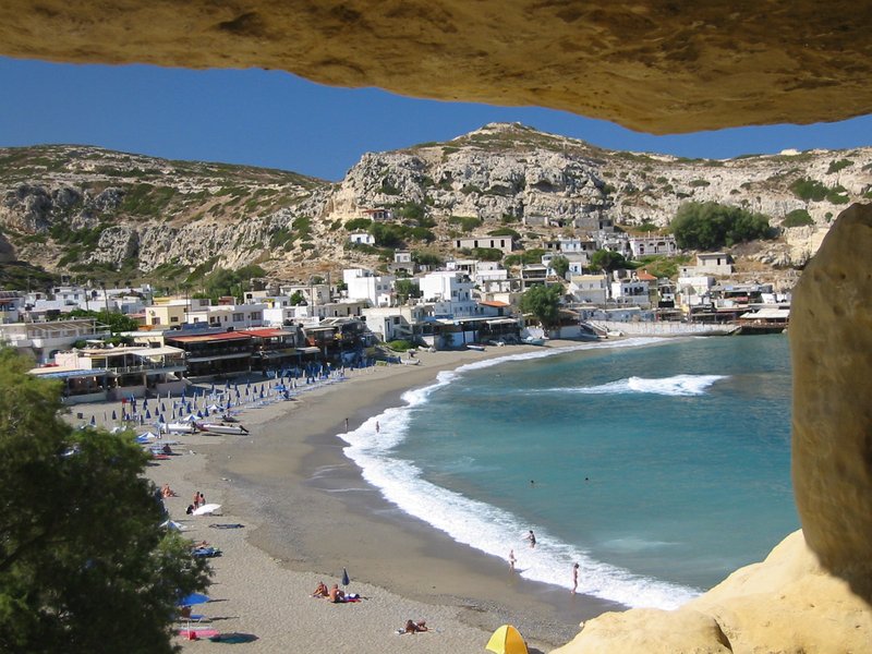 Matala beach caves