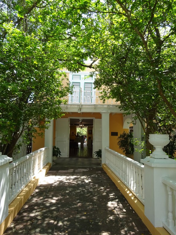 Historic entrance of Landhuis Bloemhof plantation house, Curaçao