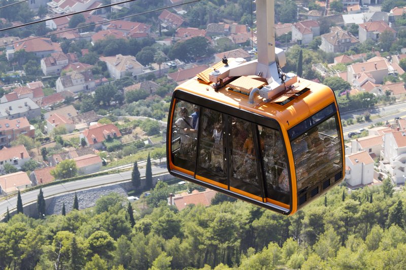 Dubrovnik cable car above the Adriatic