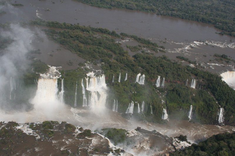 Parque Nacional Iguazú — falls system panorama from the Argentine side circuits
