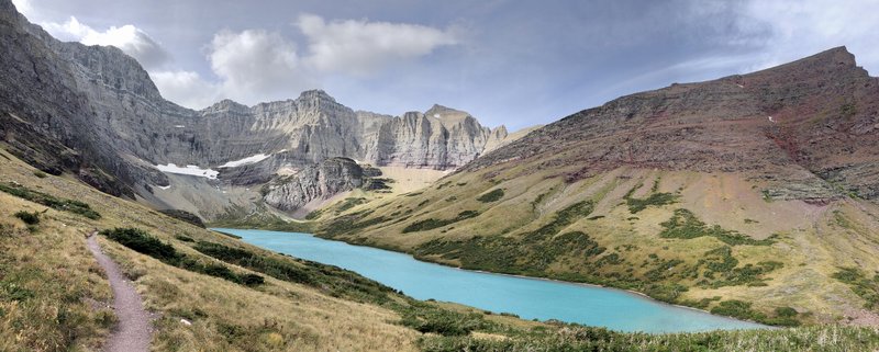 Cracker Lake with Mount Siyeh backdrop