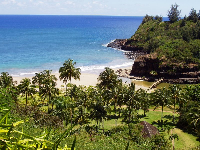 Allerton Garden valley and pools, Kauai