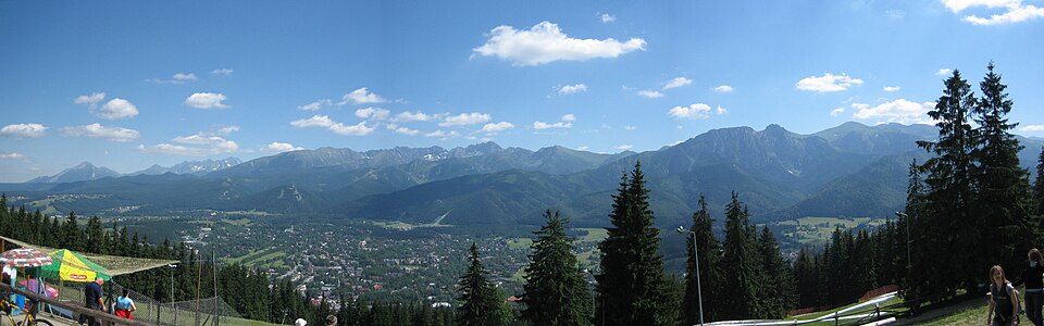 Panorama of the Tatra mountains from Gubałówka ridge