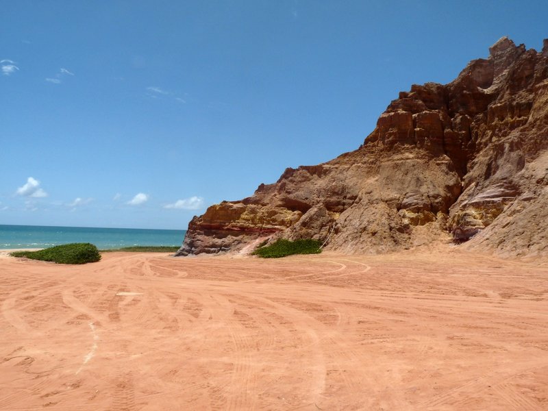 Sandstone cliffs at Praia do Gunga, Alagoas