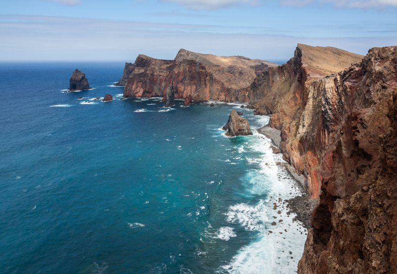 Ponta de São Lourenço coastal trail sea cliffs Madeira