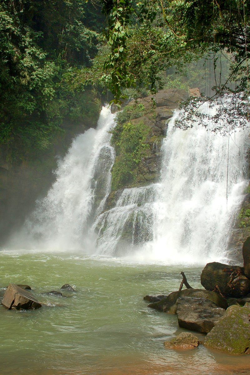 Nauyaca Waterfalls twin-tiered cascade, Dominical, Costa Rica