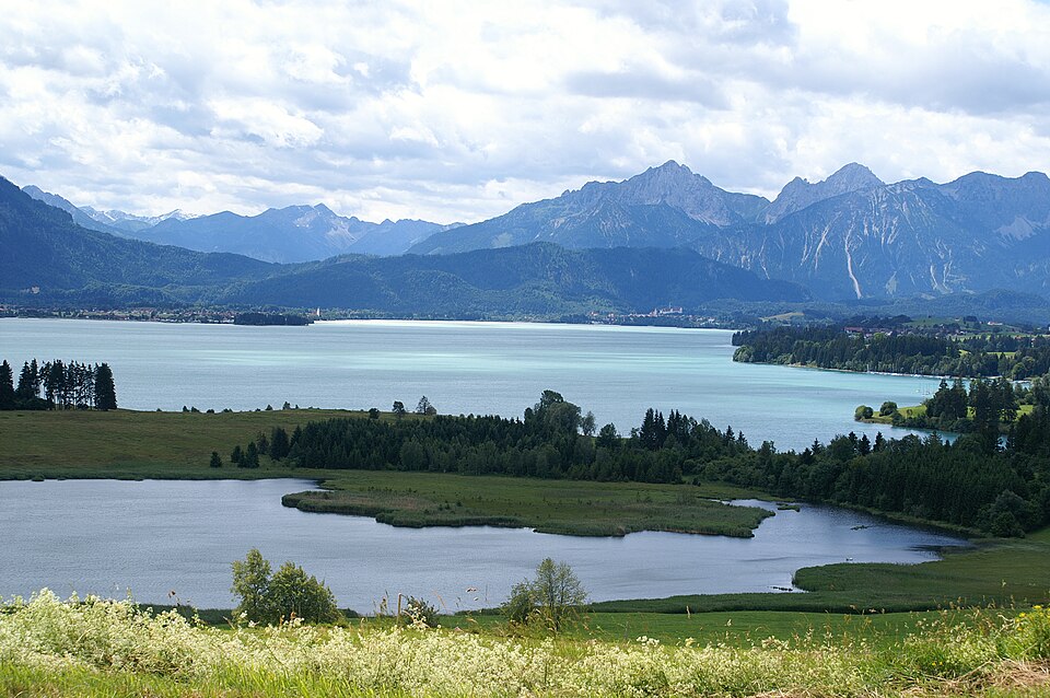 Forggensee and the Alps
