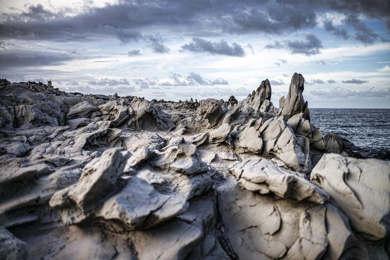Dragon’s Teeth lava formation, Makaluapuna Point, Maui