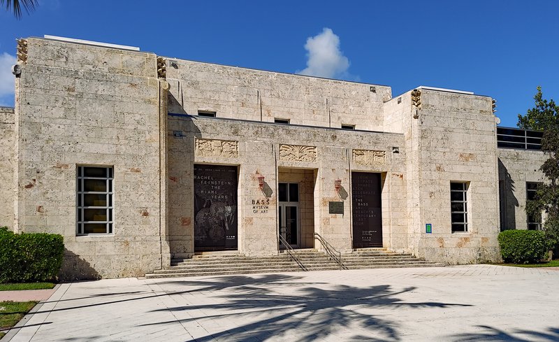 The Bass Museum of Art entrance, Collins Park, Miami Beach