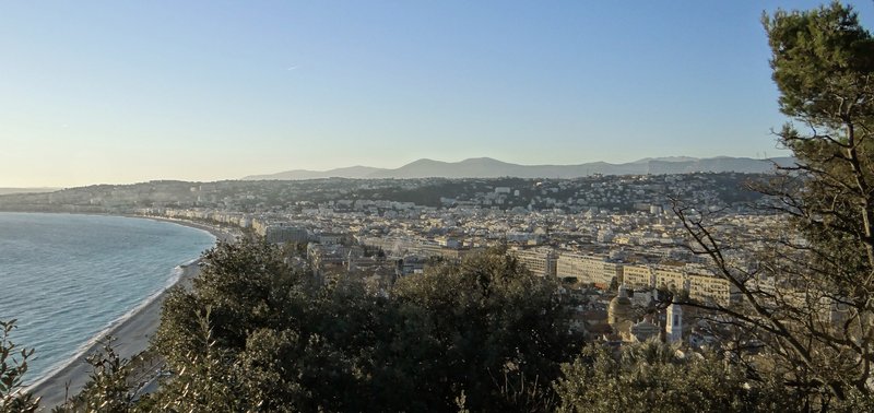 View over the Baie des Anges from Castle Hill