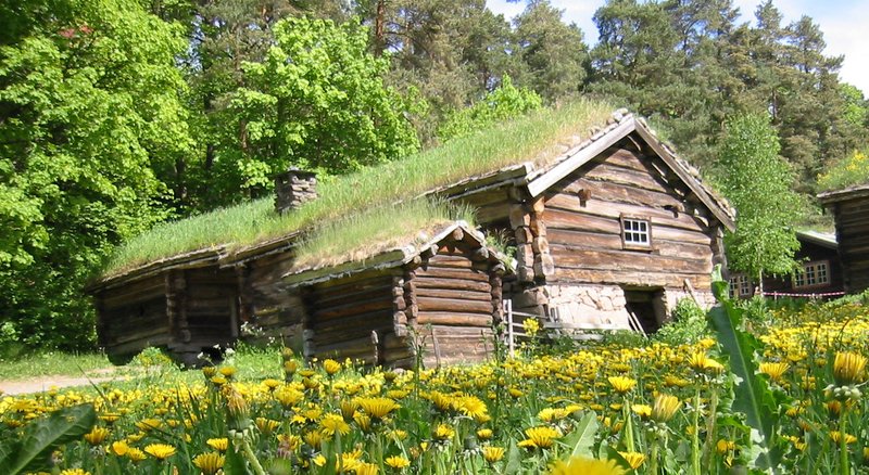 Norwegian Folk Museum open-air buildings Bygdøy Oslo