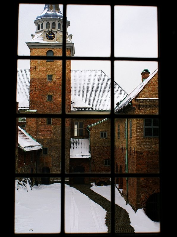 Akershus Fortress ramparts overlooking Oslofjord