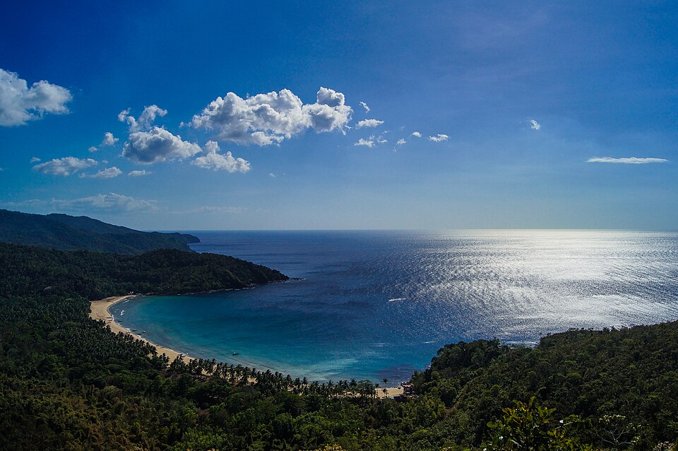 Nagtabon Beach pale sand Sulu Sea Palawan