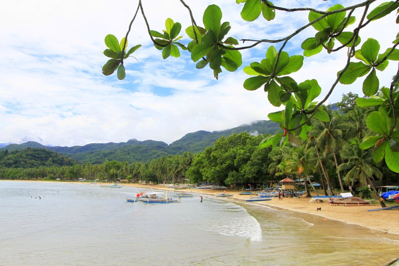 Sabang Beach black-sand shore