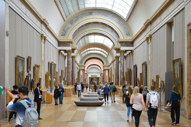 Grande Galerie of Italian painting at the Louvre