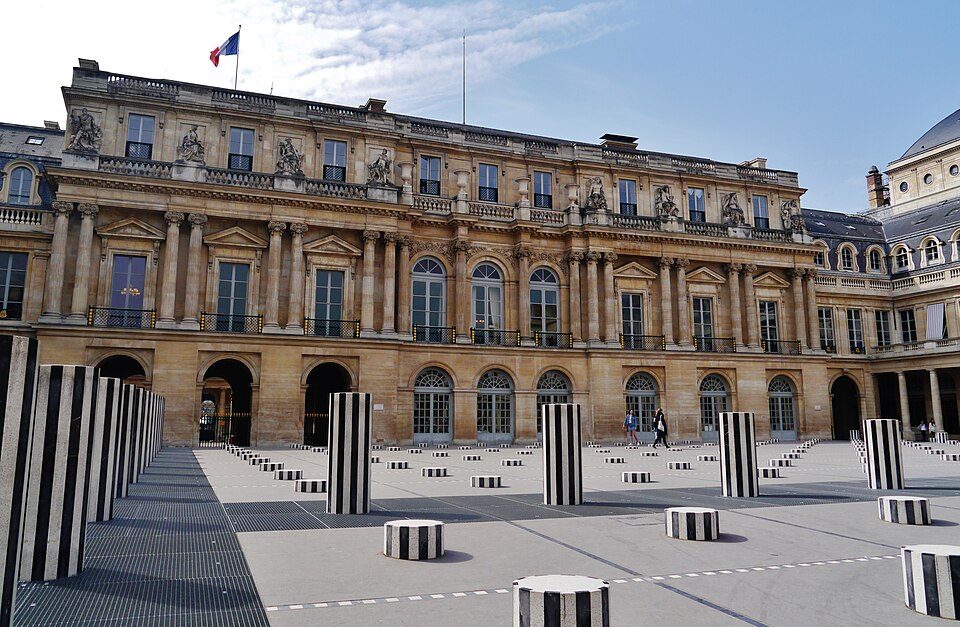 Palais-Royal Cour d'Honneur with Daniel Buren's Les Deux Plateaux columns