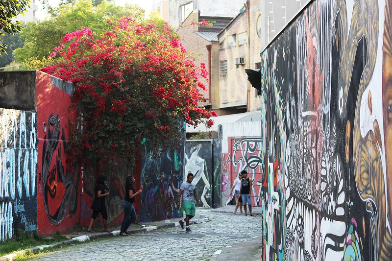 Beco do Batman murals in Vila Madalena
