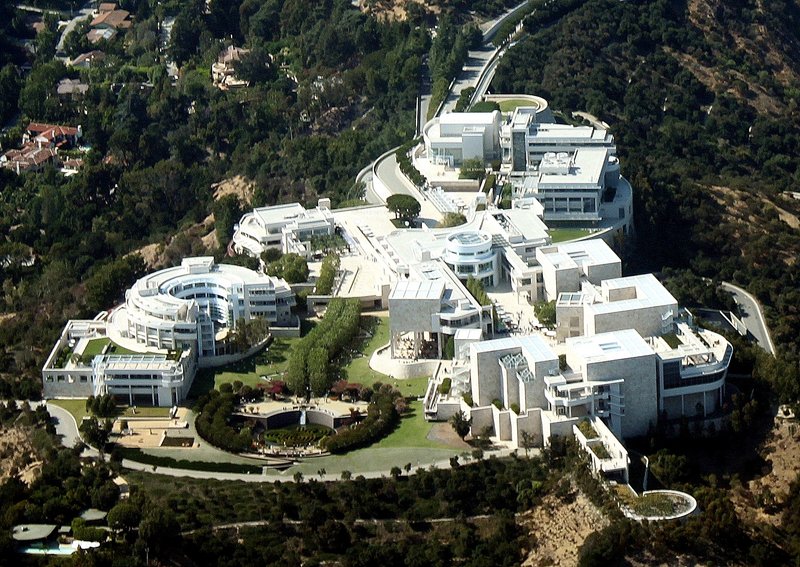 Aerial view of Getty Center