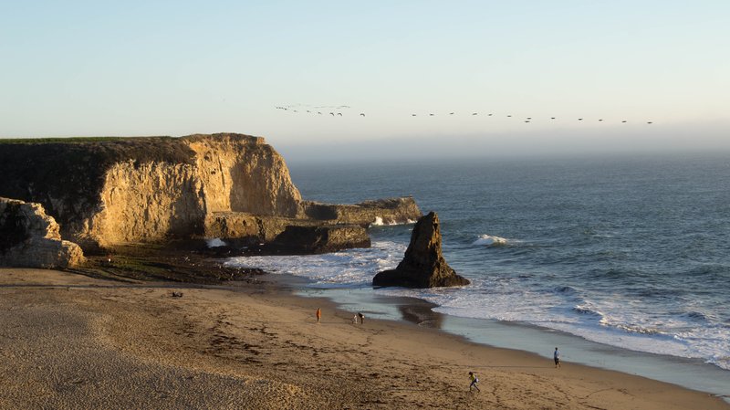Shark Tooth Rock and Davenport Beach