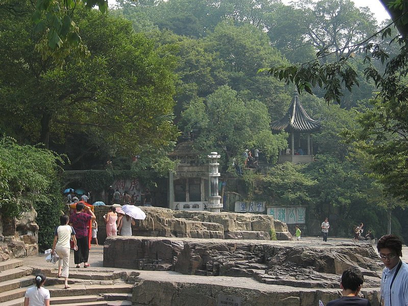 Tiger Hill Suzhou scenic hillside garden path leading to Yunyan Pagoda
