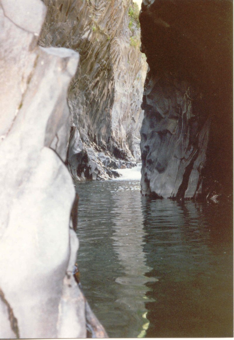 Alcantara Gorge basalt columns
