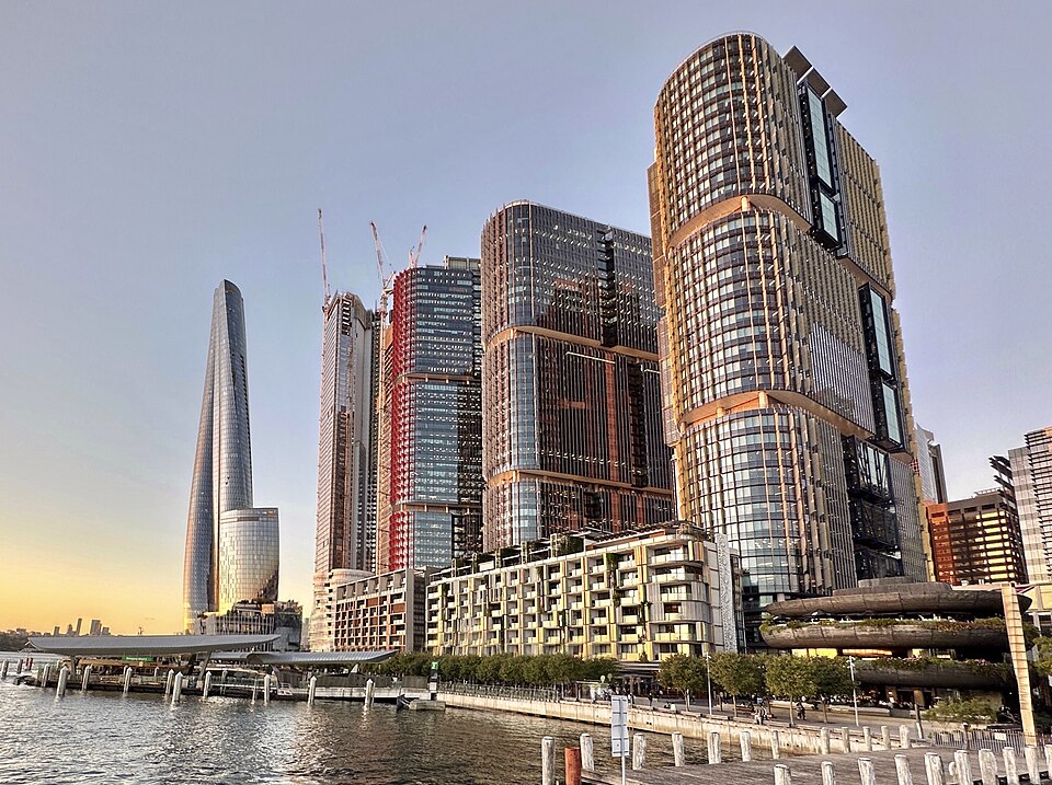 Barangaroo Reserve foreshore and Harbour Bridge