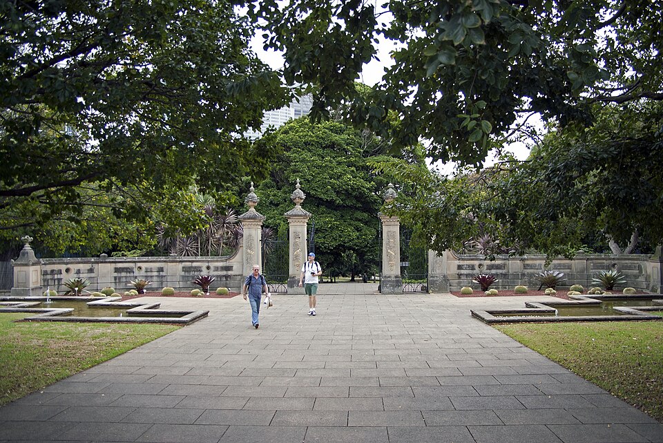 Royal Botanic Garden with Sydney Harbour in the background