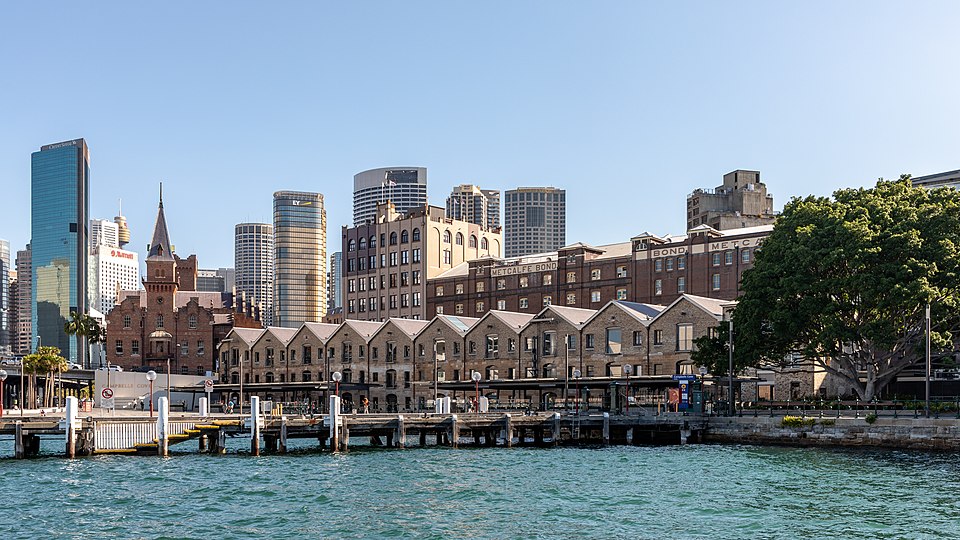 Cobblestone laneways and sandstone buildings of The Rocks