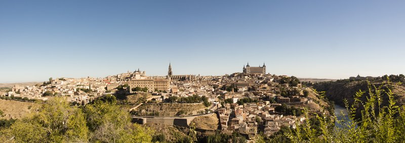 Mirador del Valle panorama of Toledo across the Tagus
