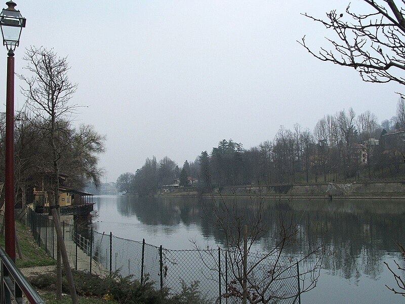 Parco del Valentino along the Po riverbank in Turin