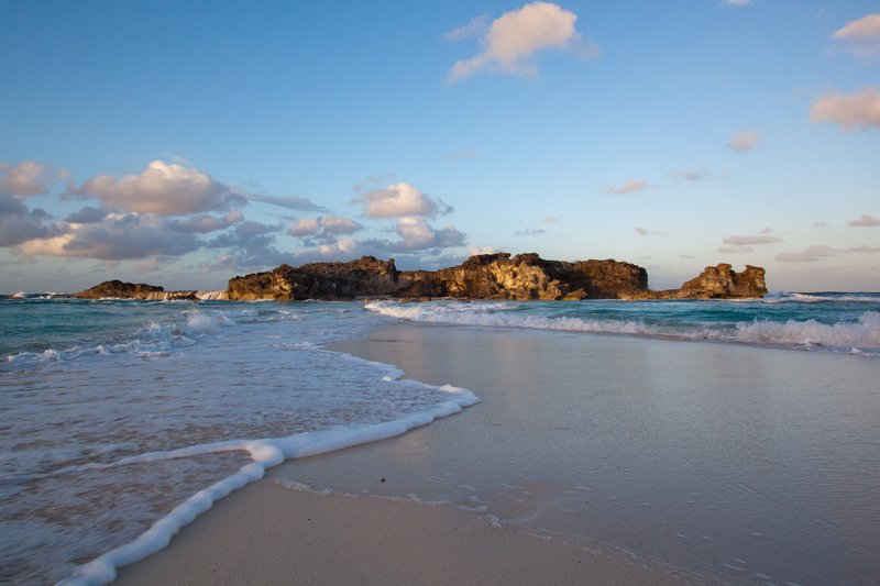 Dragon Cay ironshore islet at Mudjin Harbour, Middle Caicos