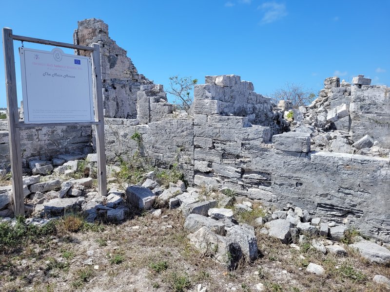 Ruins of the main house at Cheshire Hall Plantation, Providenciales
