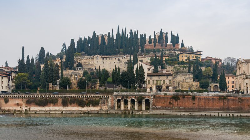 Roman Theatre, Verona, hillside stage above the Adige