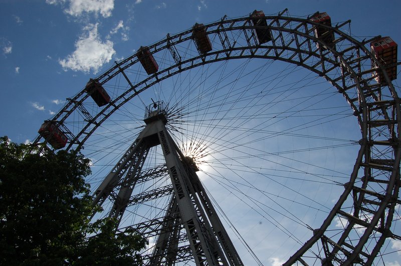 Wiener Riesenrad giant Ferris wheel in Vienna Prater