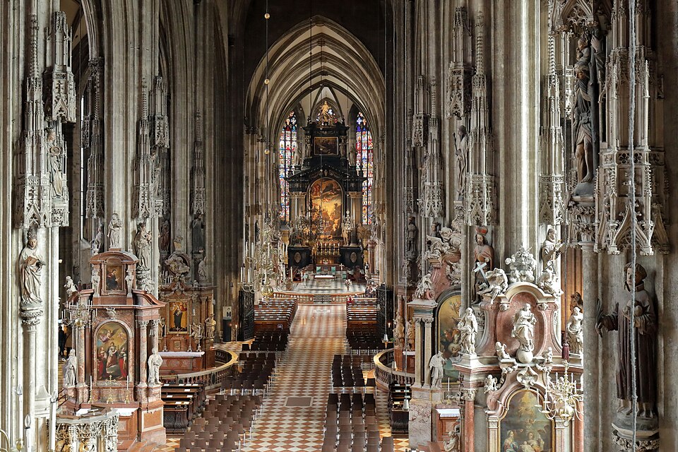 Stephansdom nave looking toward the high altar