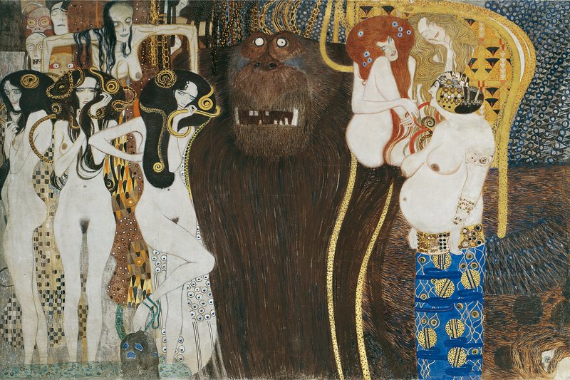 Secession Building Beethoven Frieze by Klimt