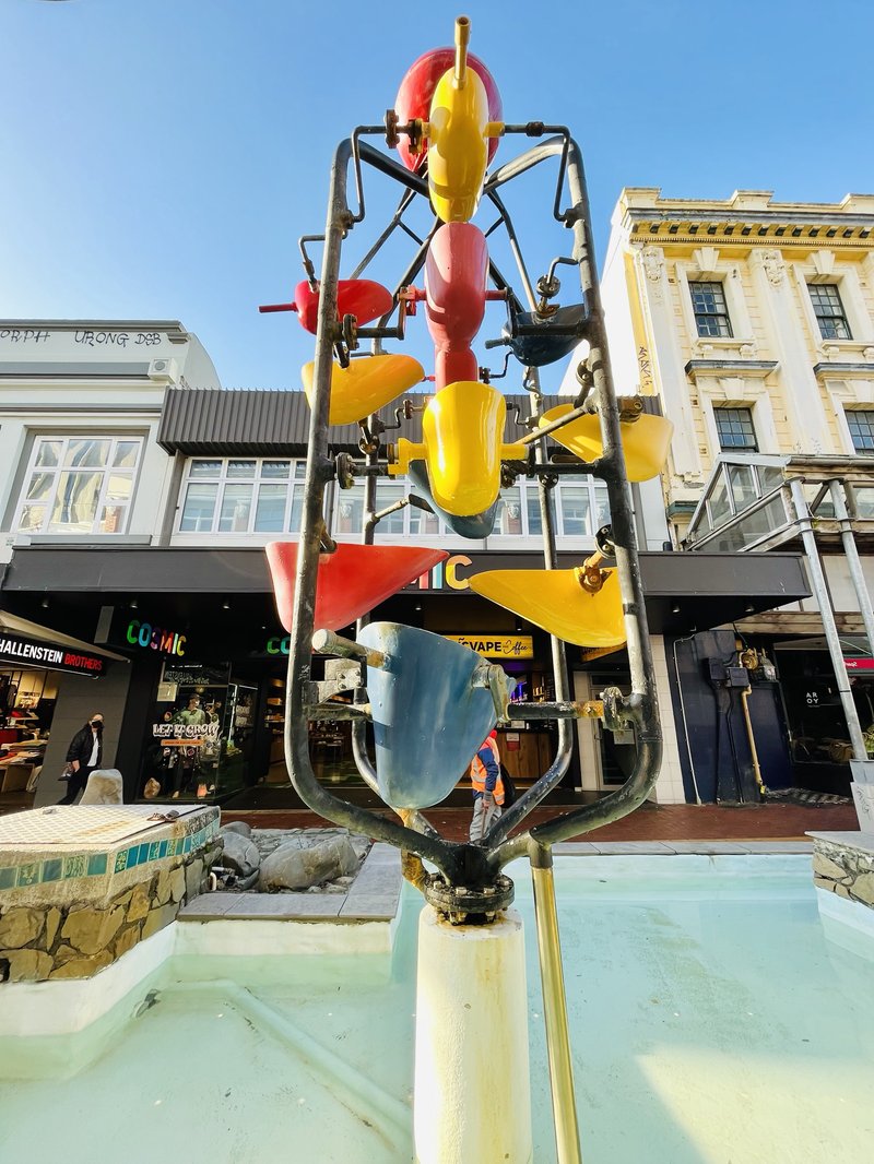 Bucket Fountain on Cuba Mall Wellington