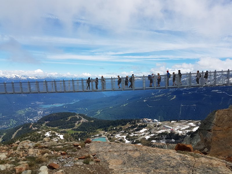 Cloudraker Skybridge suspension bridge at the summit