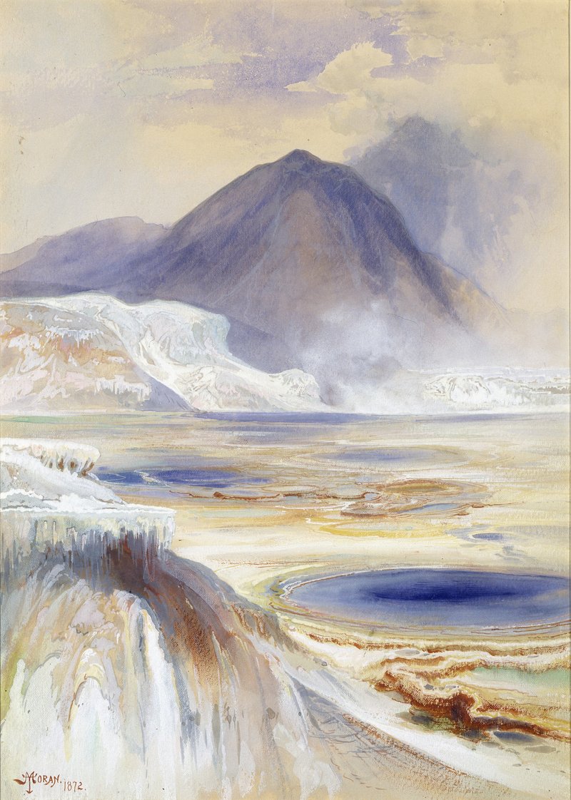 Mammoth Hot Springs travertine terraces