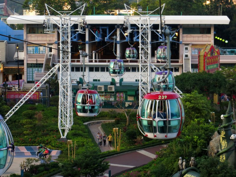 Ocean Park's cable car system linking its two areas, Hong Kong