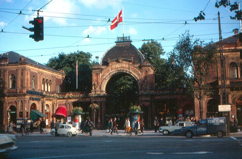 Main entrance of Tivoli Gardens in Copenhagen