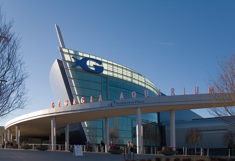 Georgia Aquarium exterior entrance, Atlanta
