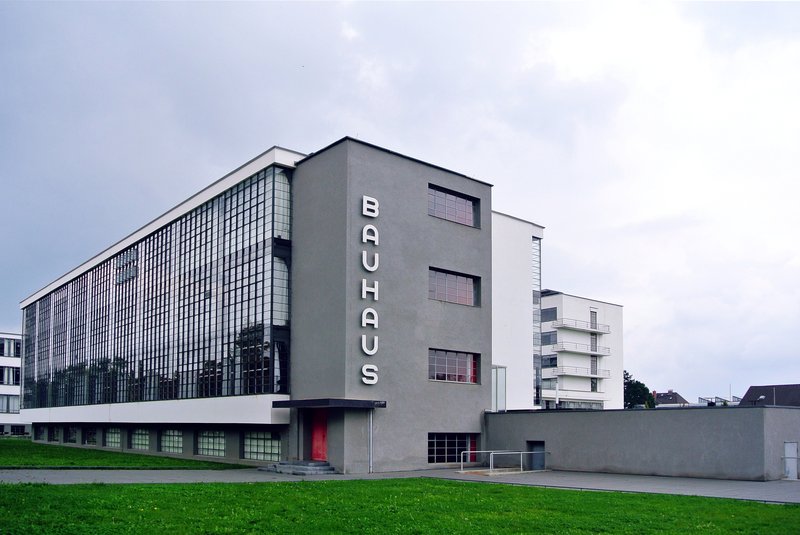 Bauhaus Dessau's glass curtain-wall workshop wing