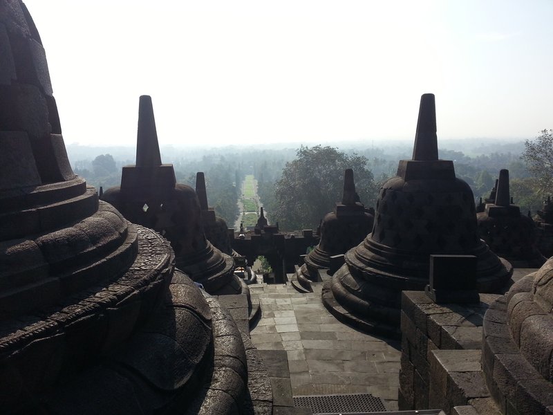 Borobudur temple viewed from above, Java