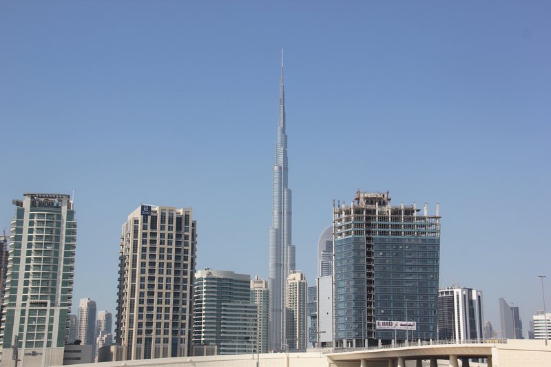 Burj Khalifa rising above the Dubai skyline