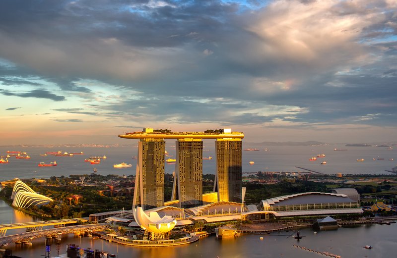 Marina Bay Sands resort towers and SkyPark, Singapore