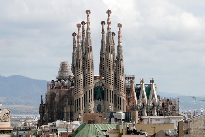 Sagrada Família basilica towers, Barcelona