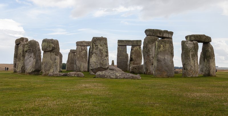 The standing stones of Stonehenge on Salisbury Plain